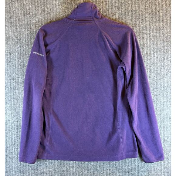 Women's Columbia Arctic Air Fleece Pullover 1/4 Zip Purple Medium Sweater - Picture 3 of 3